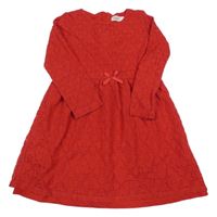 Červené krajkové šaty H&M
