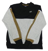 Černo-šedo-béžová mikina s logem Jack&Jones