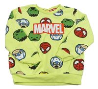 Citronová mikina s Avengers a logem PRIMARK