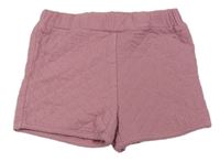 Starorůžové prošívané vyteplené kraťasy PRIMARK