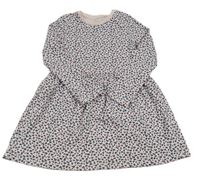 Světlerůžovo-tmavomodro-barevné vzorované šaty M&S