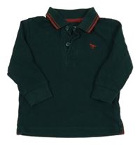 Smaragdové mikinotriko s dinosaurem a límečkem Next