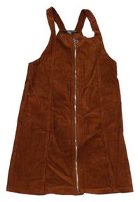 Medové manšestrové propínací šaty Denim Co.