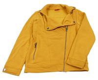 Hořčicový propínací teplákový teplý křivák s límečkem TisSAiA