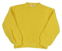 Žlutý žebrovaný oversize svetr H&M