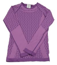 Fialovo-purpurové vzorované thermo triko ACTIVE TOUCH