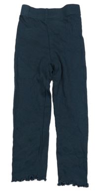 Tmavopetrolejové žebrované legíny Vertbaudet