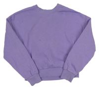 Fialová crop mikina