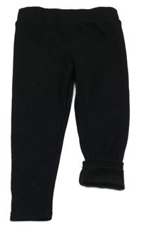 Černé teplákové zateplené legíny PRIMARK