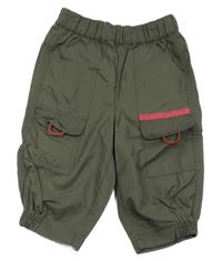 Tmavošedé cuff šusťákové kalhoty HEMA