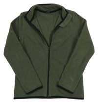 Khaki fleecová propínací mikina Y.F.K.