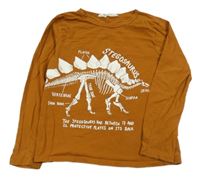 Medové triko s kostrou dinosaura H&M
