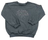 Tmavošedá mikina s nápisy George