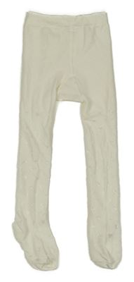 Smetanové punčocháče se srdíčky 