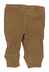 Hnědé žebrované tepláky H&M