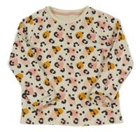 Smetanovo-růžovo-medovo-černá vzorovaná mikina F&F