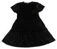 Černé třpytivé sametové šaty F&F