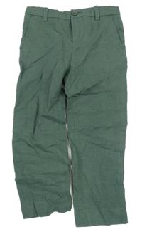 Khakišedé chino lněné kalhoty H&M