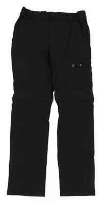 Černé šusťákové outdoorové kalhoty HIP&HOPPS