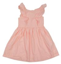 Světlekorálové šaty s volánky H&M