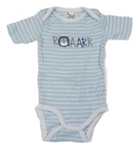 Světlemodro-bílé pruhované body s lvíčkem Pocopiano