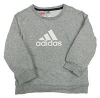 Šedá melírovaná mikina Adidas