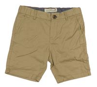 Béžové plátěné chino kraťasy H&M