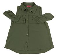 Khaki halenka s průstřihy Primark