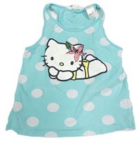 Světlemodrý puntíkatý top s Hello Kitty H&M