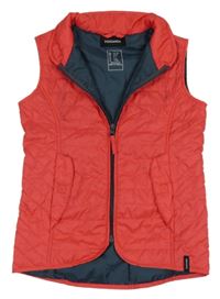 Červená prošívaná šusťáková jezdecká vesta zn. Fouganza