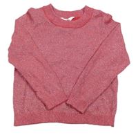 Červený třpytivý lehký svetr M&Co.