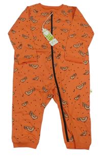 Nové - Cihlový overal s ptáčky