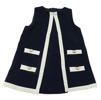 Tmavomodro-bílé šaty Next