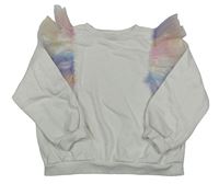 Bílá mikina s tylovými volánky H&M