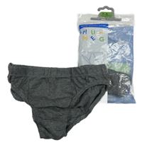 Nové - 2x šedé melírované slipy Nutmeg