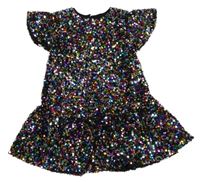 Barevné flitrové slavnostní šaty Dunnes