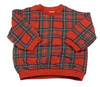 Červeno-zeleno-černá kostkovaná mikina H&M