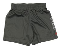 Tmavošedé sportovní funkční kraťasy s logem Nike