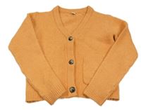 Oranžový propínací svetr Yigga