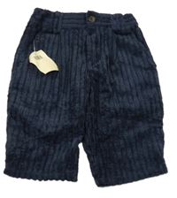 Nové - Tmavomodré manšestrové kalhoty Next