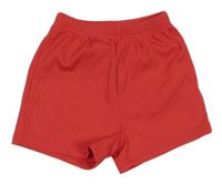 Jahodové žebrované kraťasy Shein