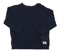 Tmavomodrá žebrovaná lehká mikina F&F