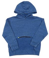 Modrá melírovaná mikina s kapucí M&S