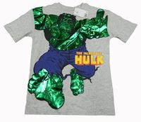 Nové - Šedé melírované tričko s Hulkem H&M