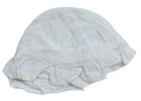 Bílý madeirovaný klobouk zn. H&M