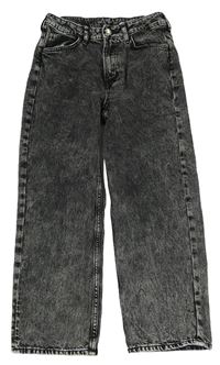 Černé melírované loose fit rifle H&M
