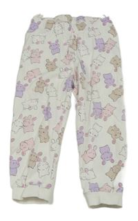 Bílé pyžamové kalhoty králíky H&M