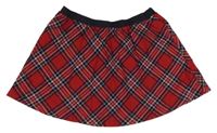 Červeno-tmavomodrá kostkovaná sukně H&M