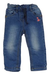 Modré skinny rifle se srdíčky Topomini