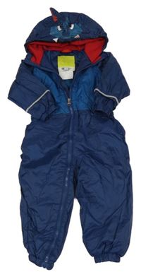 Tmavomodro-petrolejová šusťáková funkční jarní kombinéza s kapucí Regatta